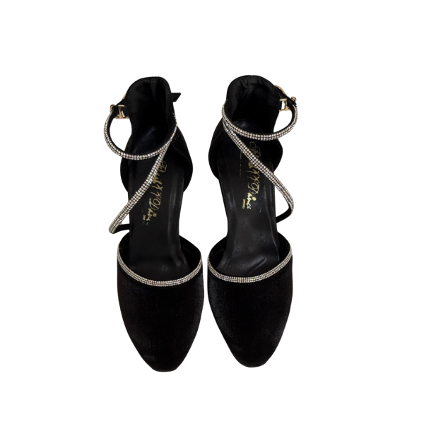 Double straps woman ballrooom dance shoes with diamonds 3050 - Image 3