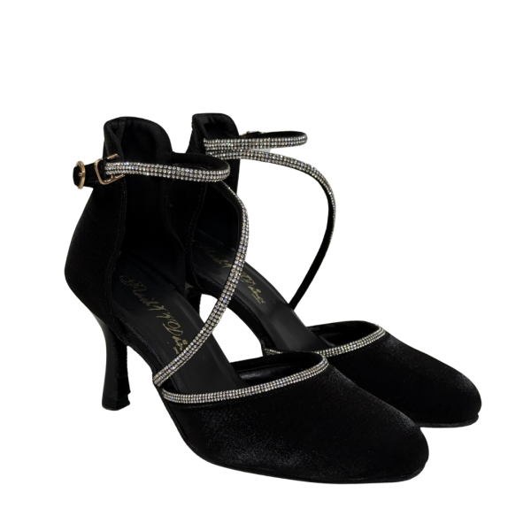Double straps woman ballrooom dance shoes with diamonds 3050 - Image 4