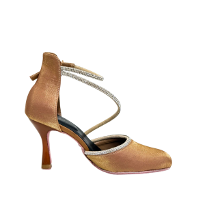 Double straps woman ballrooom dance shoes with diamonds 3050