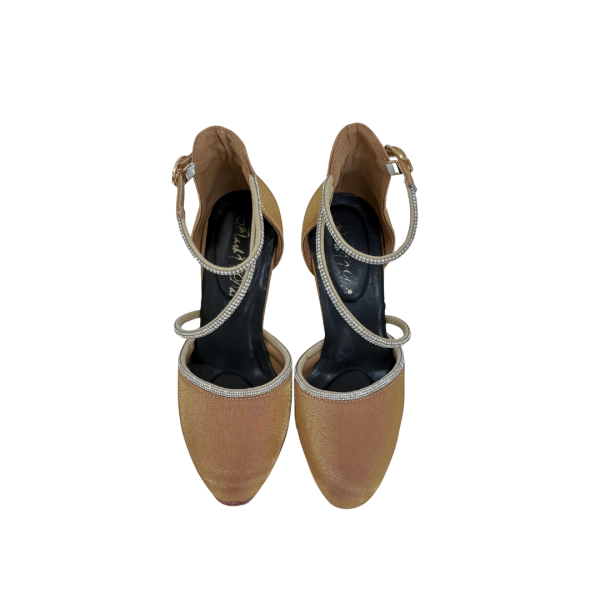 Double straps woman ballrooom dance shoes with diamonds 3050 - Image 6